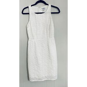 Little White Dress Size 2 Cotton Eyelets Bride Bachlorette Graduation Initiation